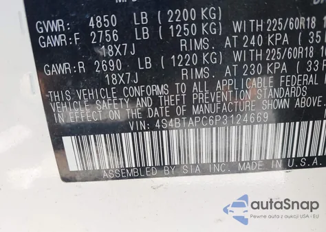 2023 Subaru Outback Touring from USA, damaged, VIN 4S4BTAPC6P3124669